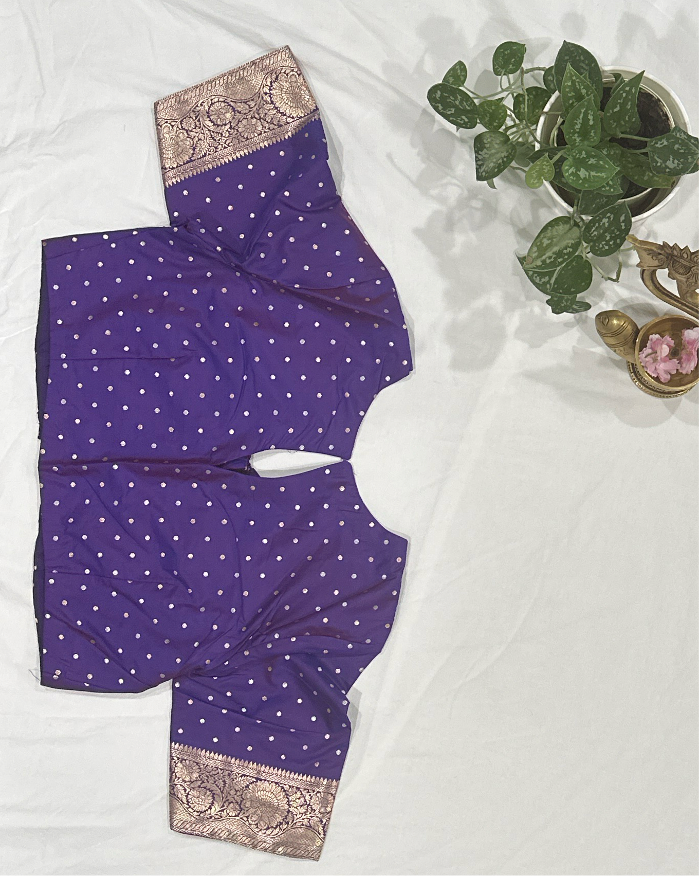 Banarasi Katan Silk Sonarupa Purple Saree