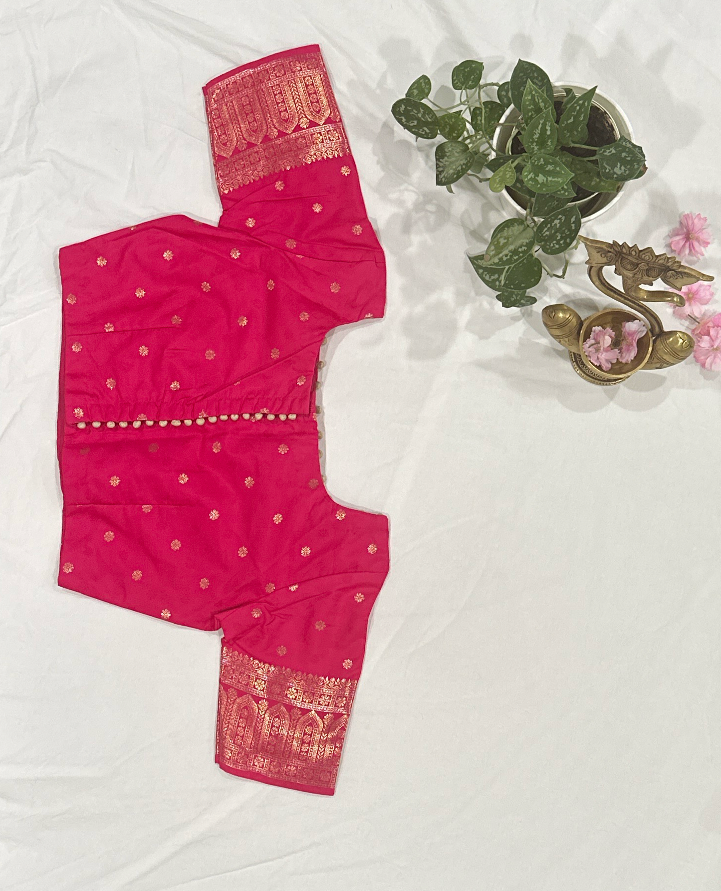 Banarasi Silk Tanchoi Pink Saree
