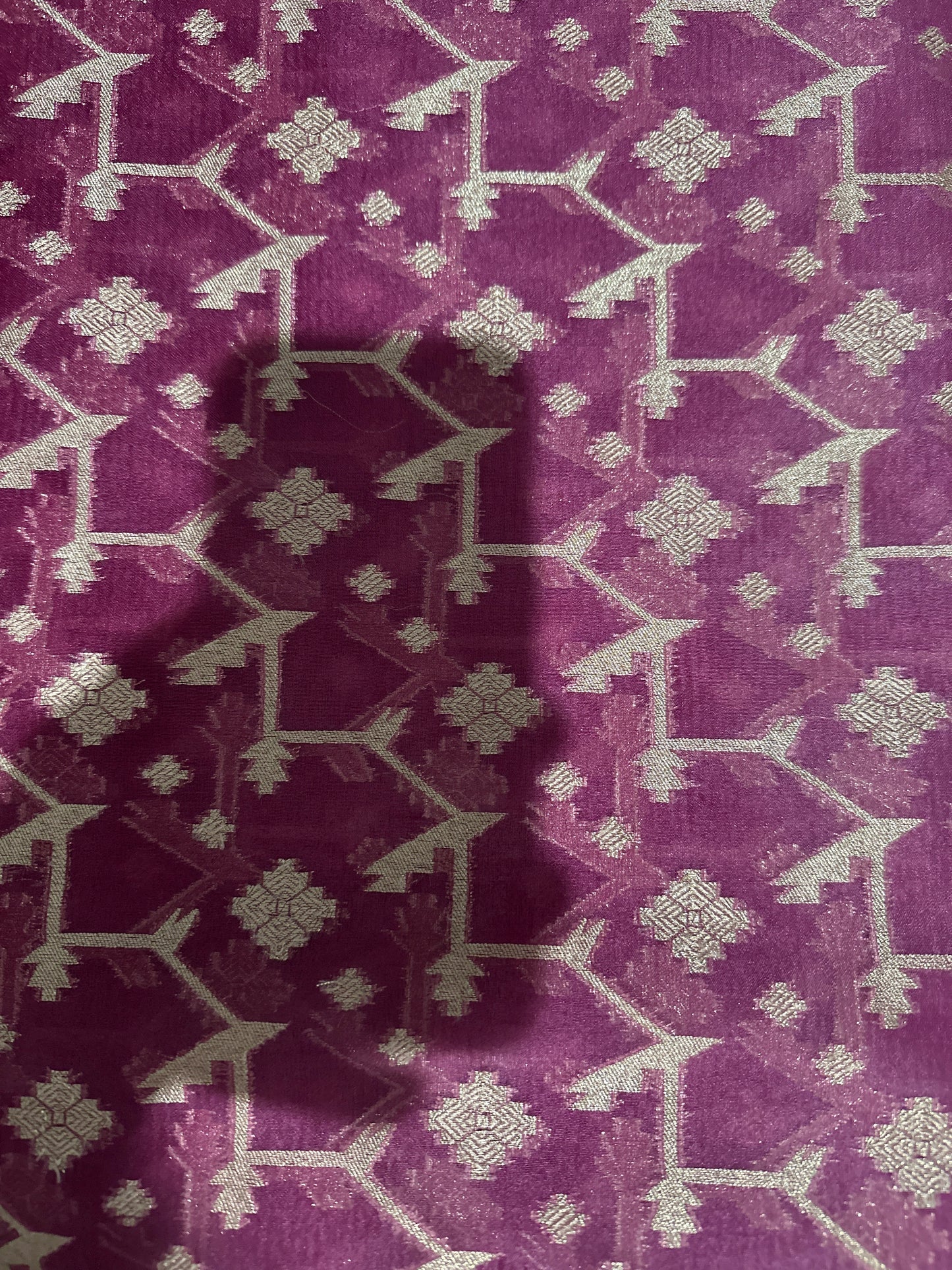 Banarasi kota ombre purple saree