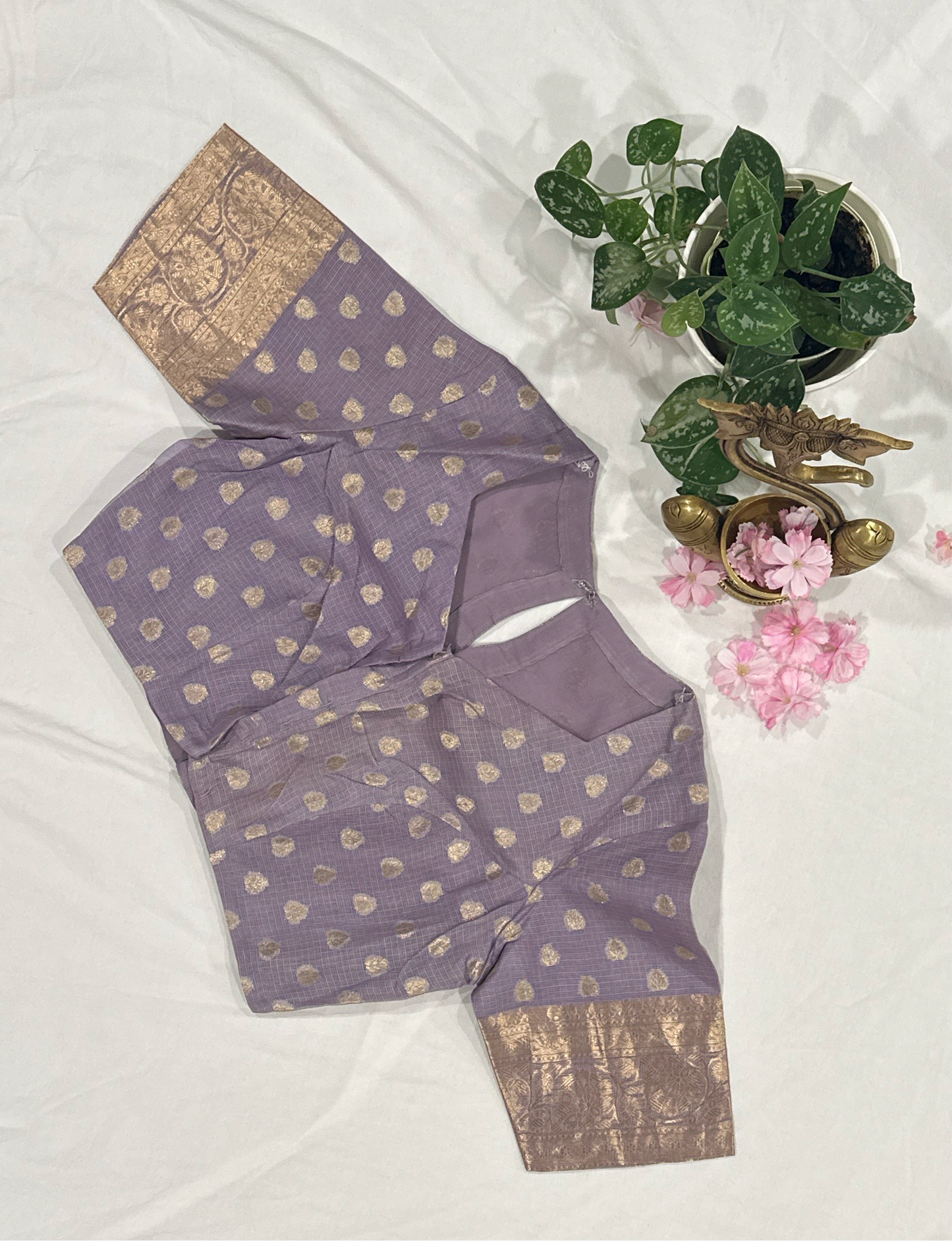 Kota Doria Lavender Saree