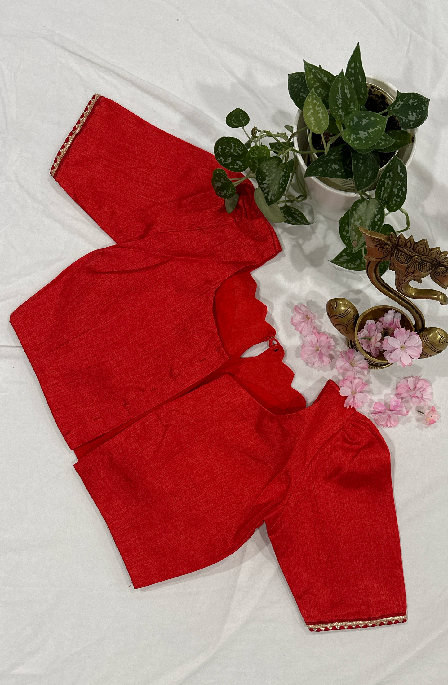 Kota Tissue Hand Embroidery Orange Saree