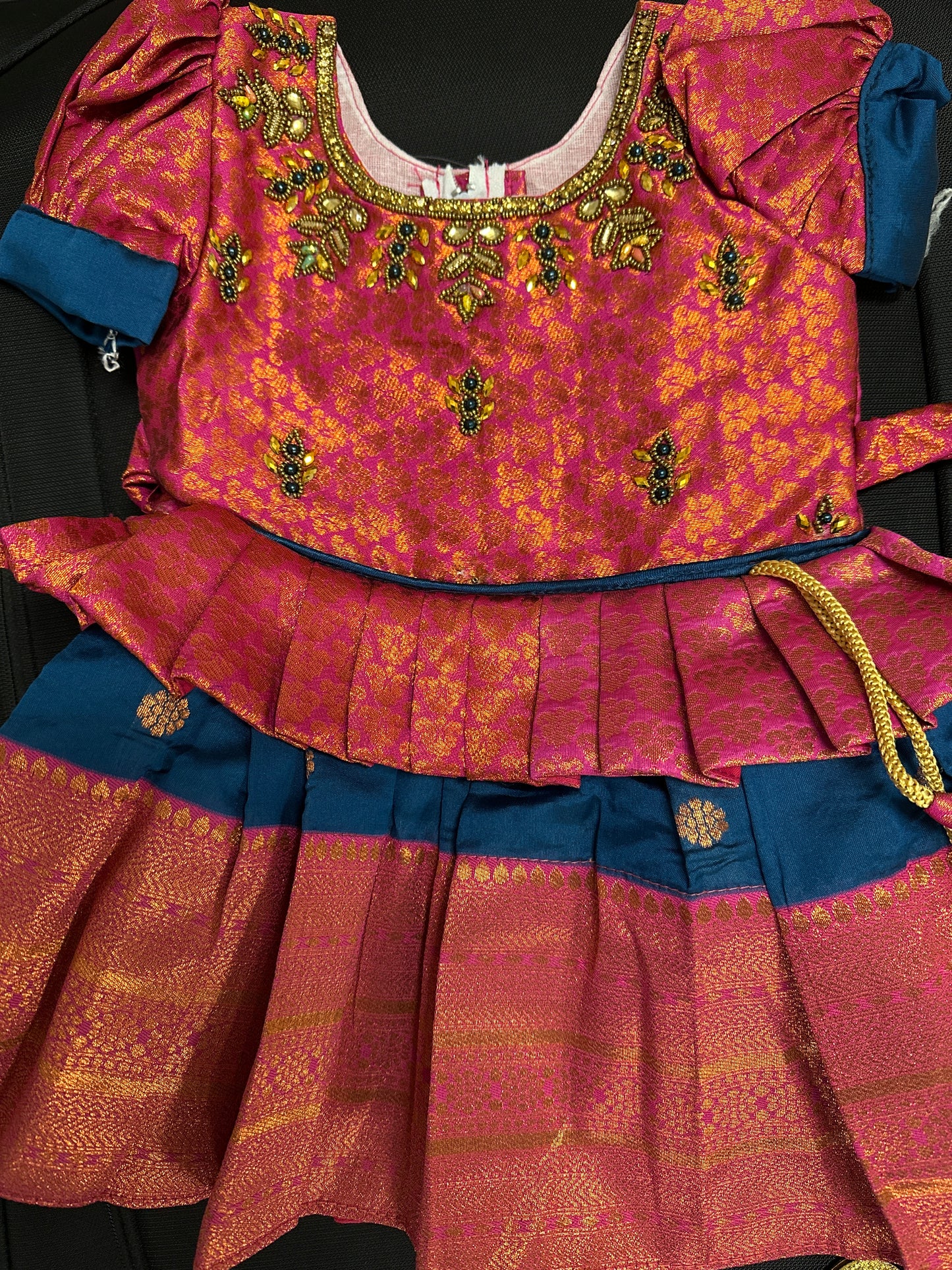 Puff Sleeves Pink Frock