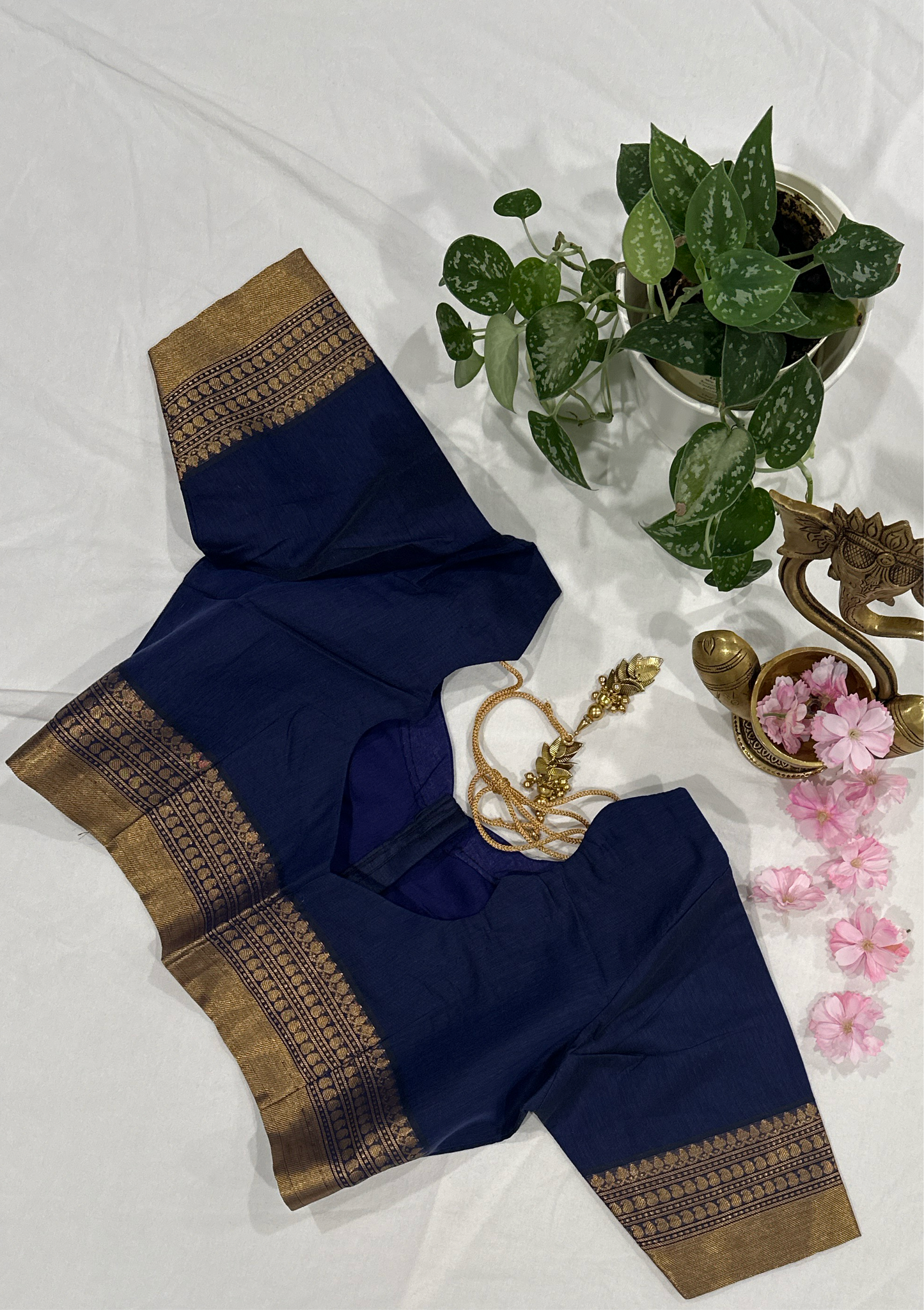 Erode Chiniya Silk Blue Saree