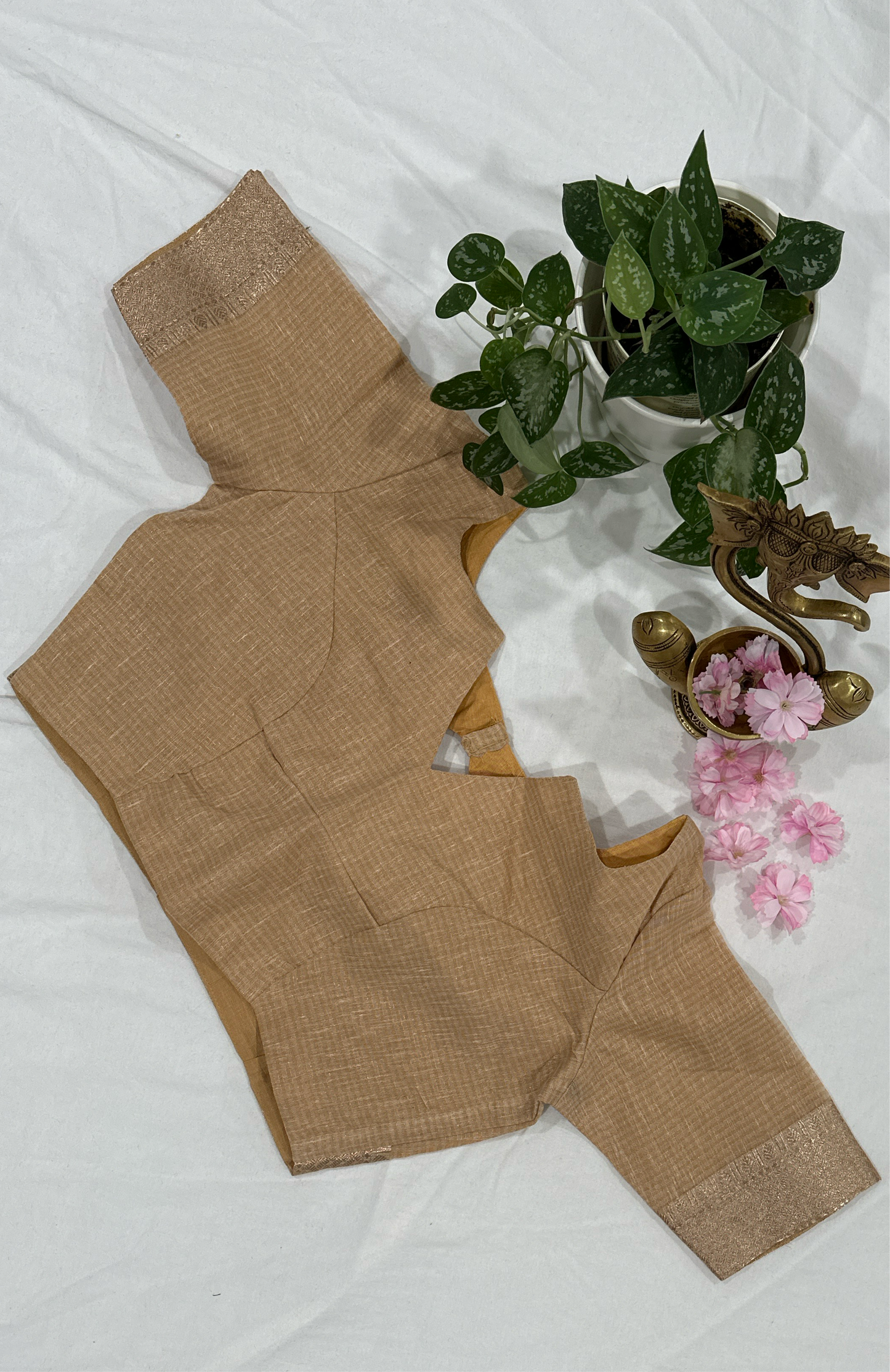 Kota Pipework Beige Saree