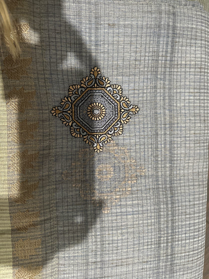 Fancy Machine Embroidery Saree