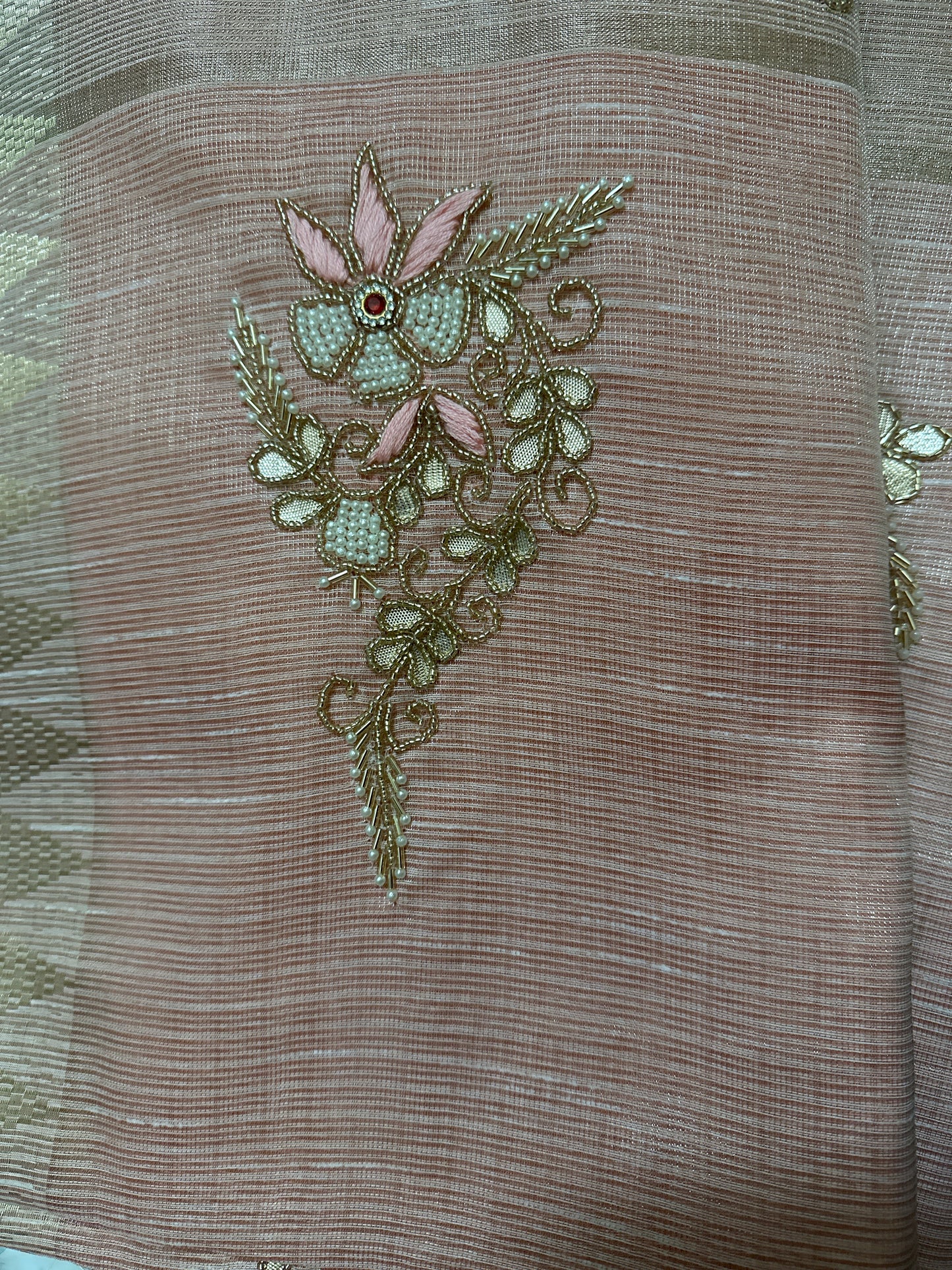 Fancy Kota Gota Patti Embroidery Saree