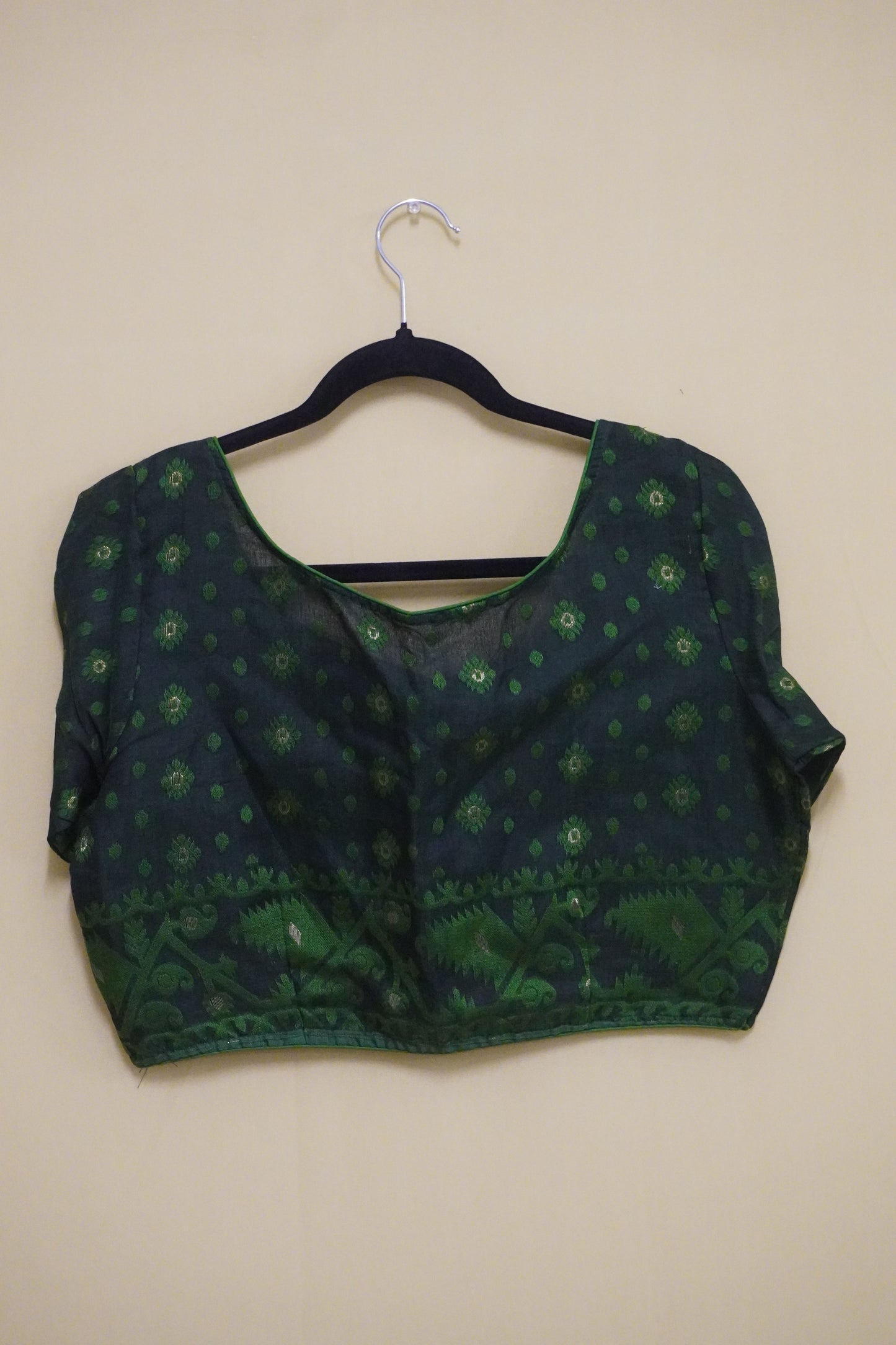 Forest Green Jamdani Blouse