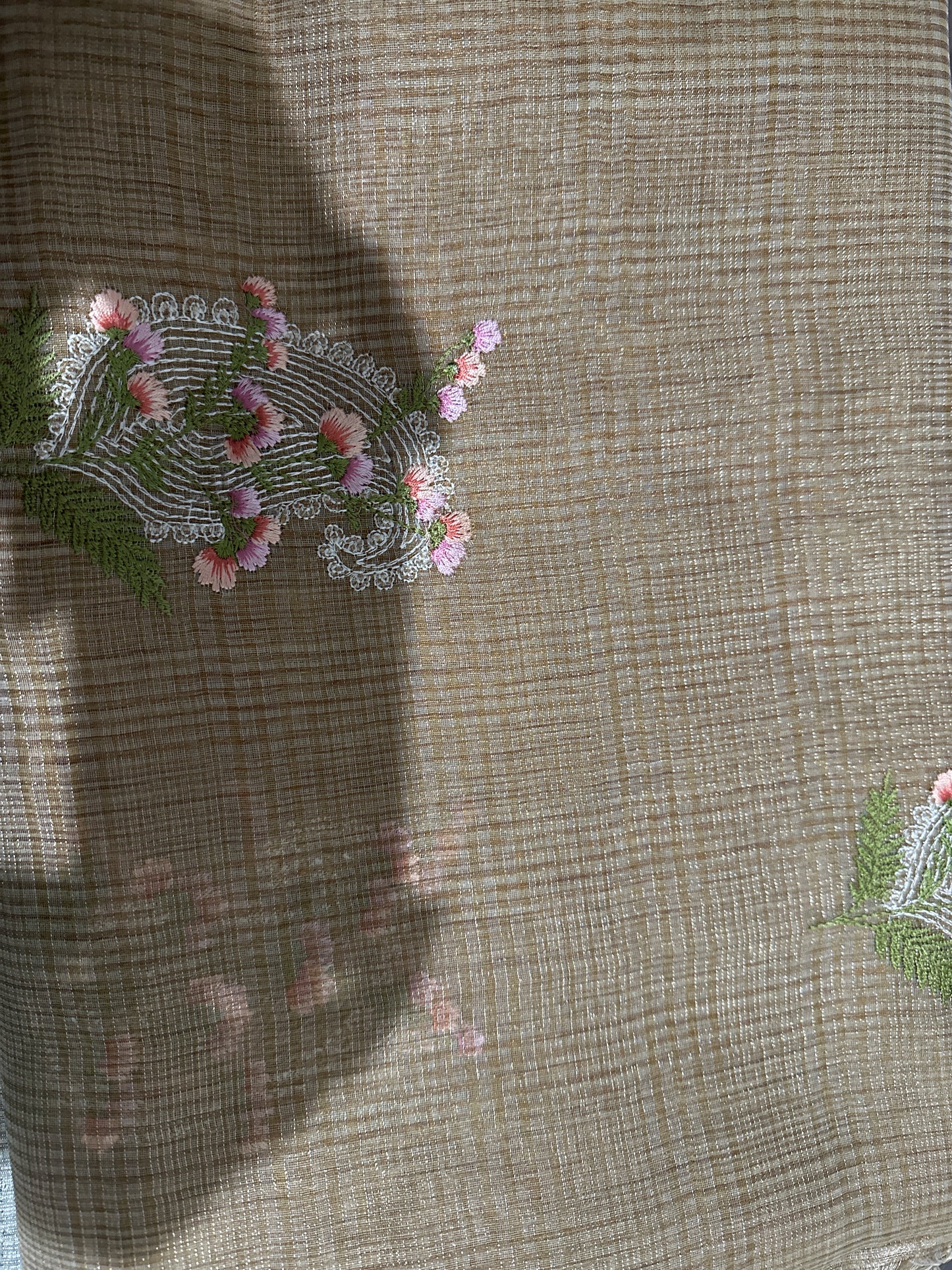 Fancy Machine Embroidery Saree
