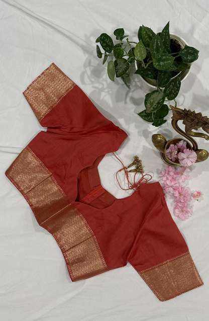 Erode Chiniya Silk Red Saree