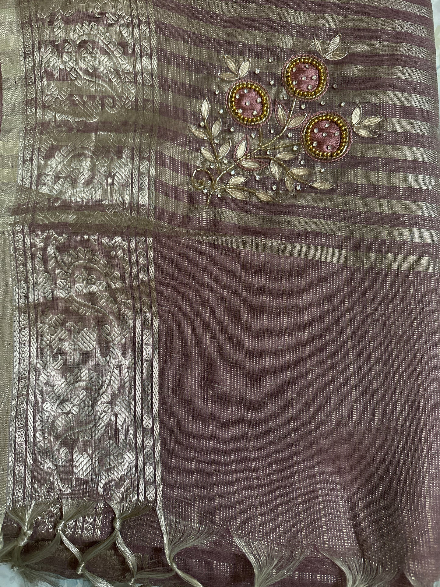 Fancy Kota Gota Patti Lavendar Saree