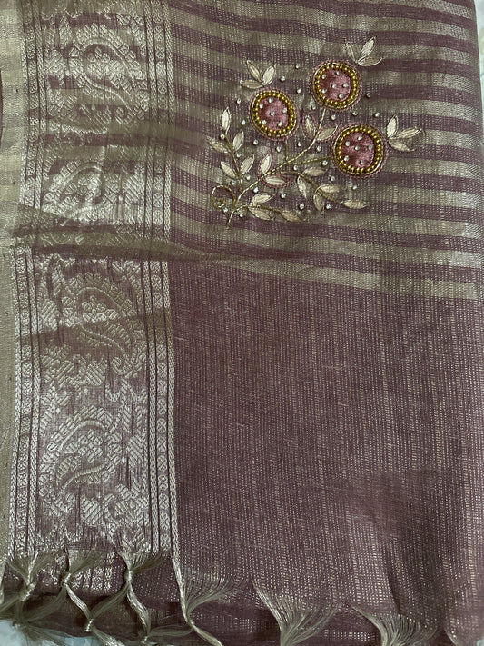 Fancy Kota Gota Patti Lavendar Saree