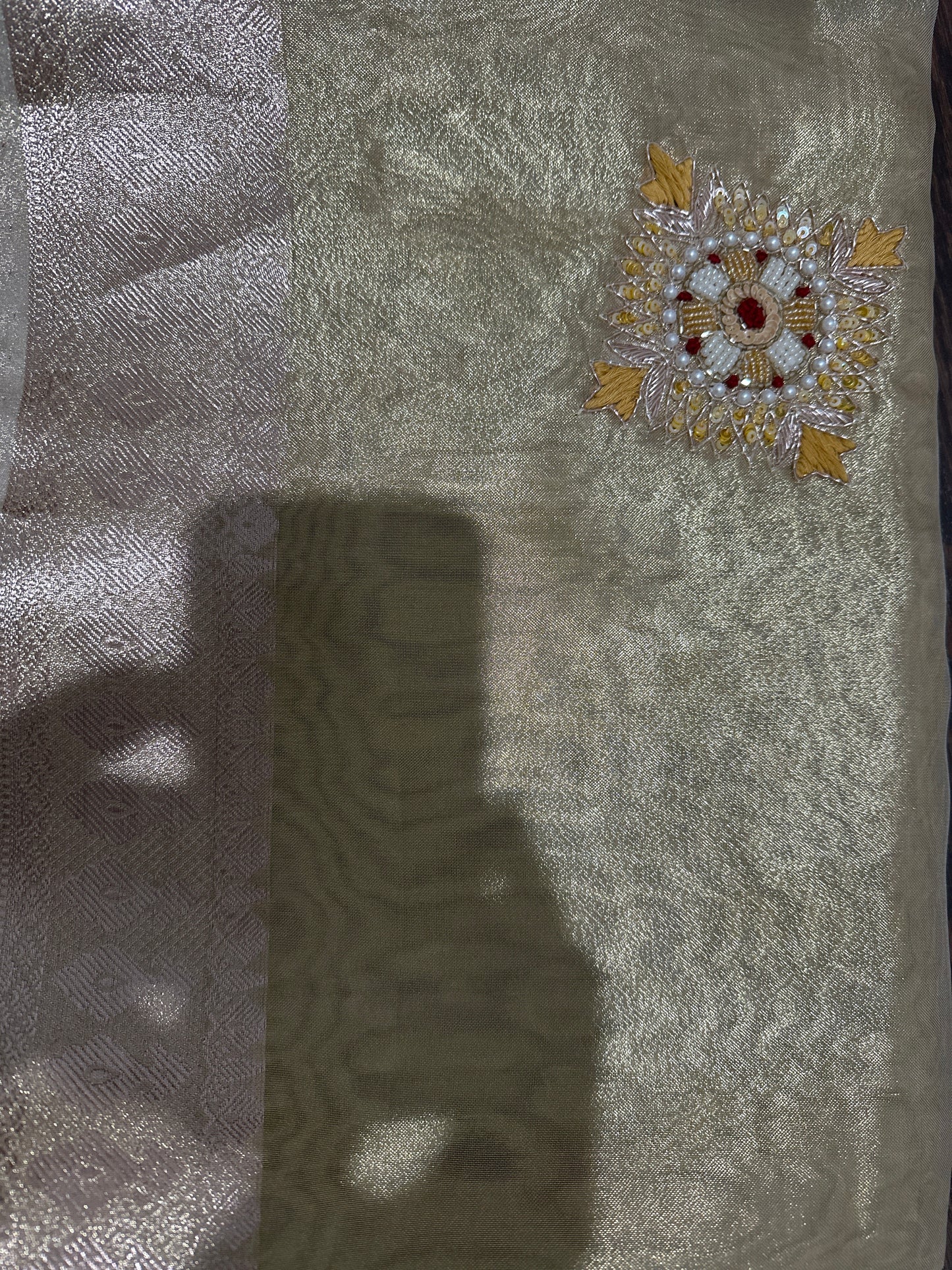 Fancy Soft Tissue Gold Saree