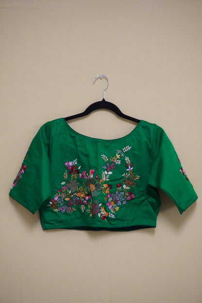 Jade Multi-Thread Embroidery Blouse