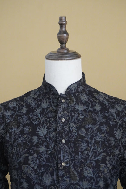 NavyBlue Kalamkari Kurta