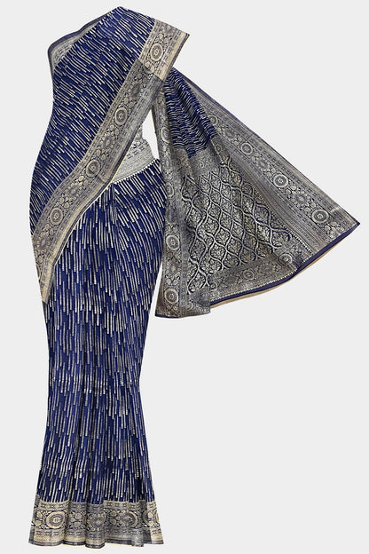 Banarasi Georgette Blue Saree