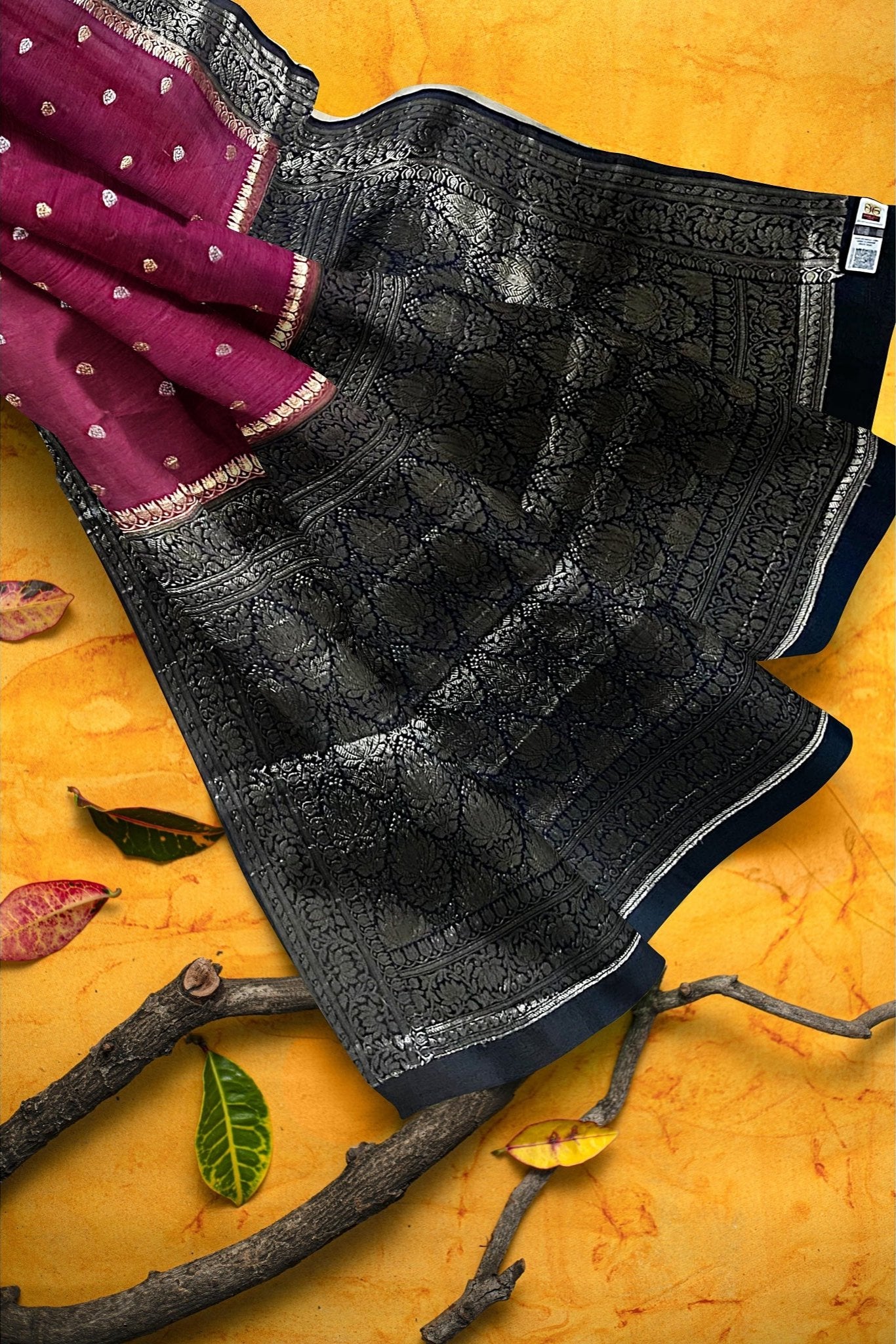 Chiniya Silk Maroon Saree