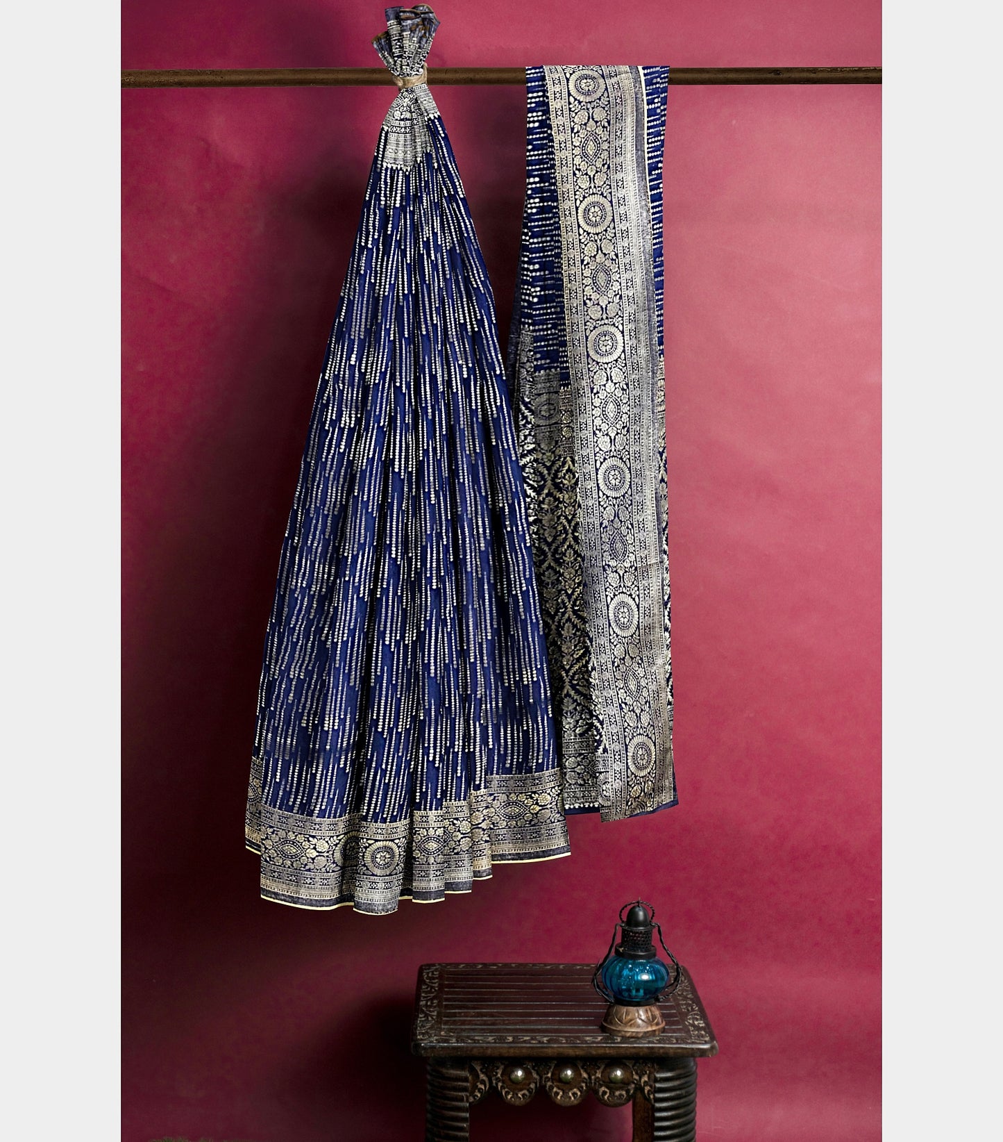 Banarasi Georgette Blue Saree