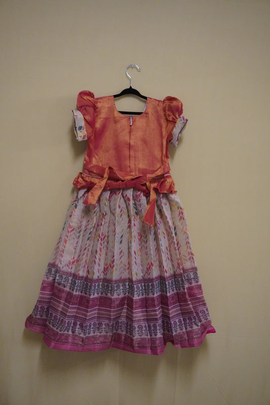 Girls peach frock