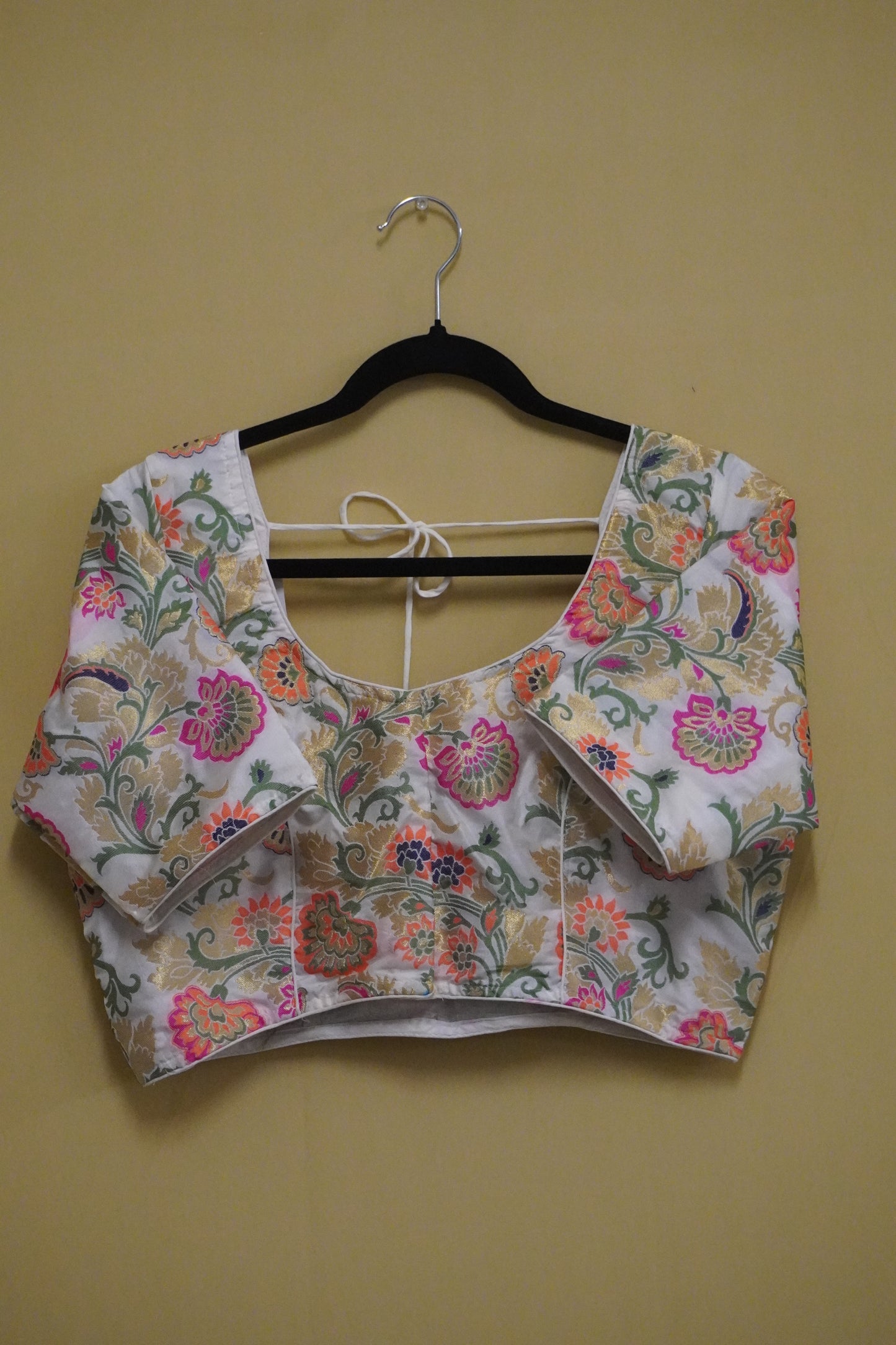 White Multi-Jal Banarasi Blouse