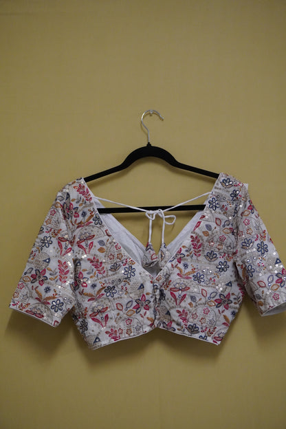 Radiant White Multi-Thread Blouse