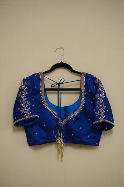 Blue pearl hand made blouse - Free size