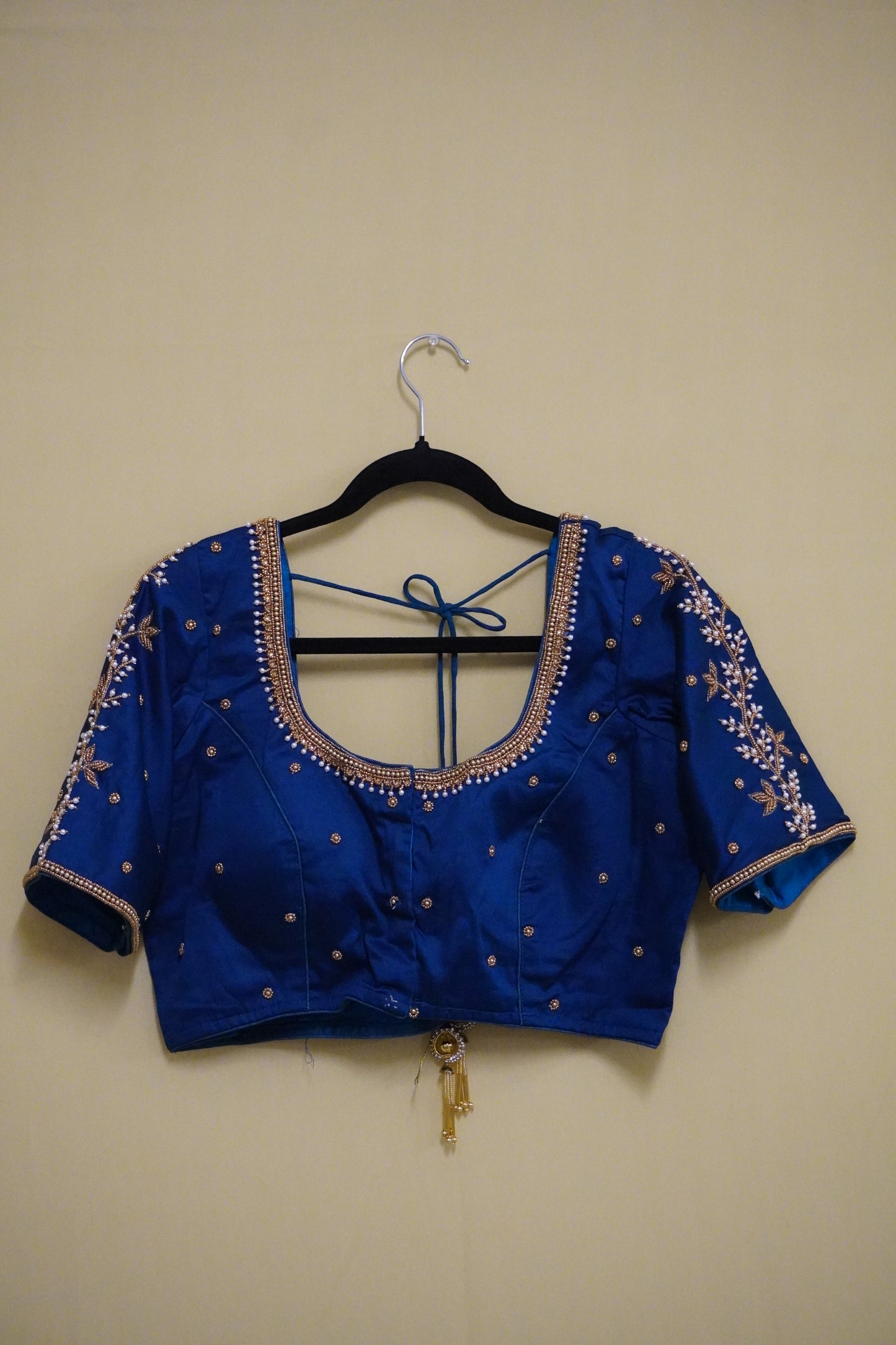 Blue pearl hand made blouse - Free size