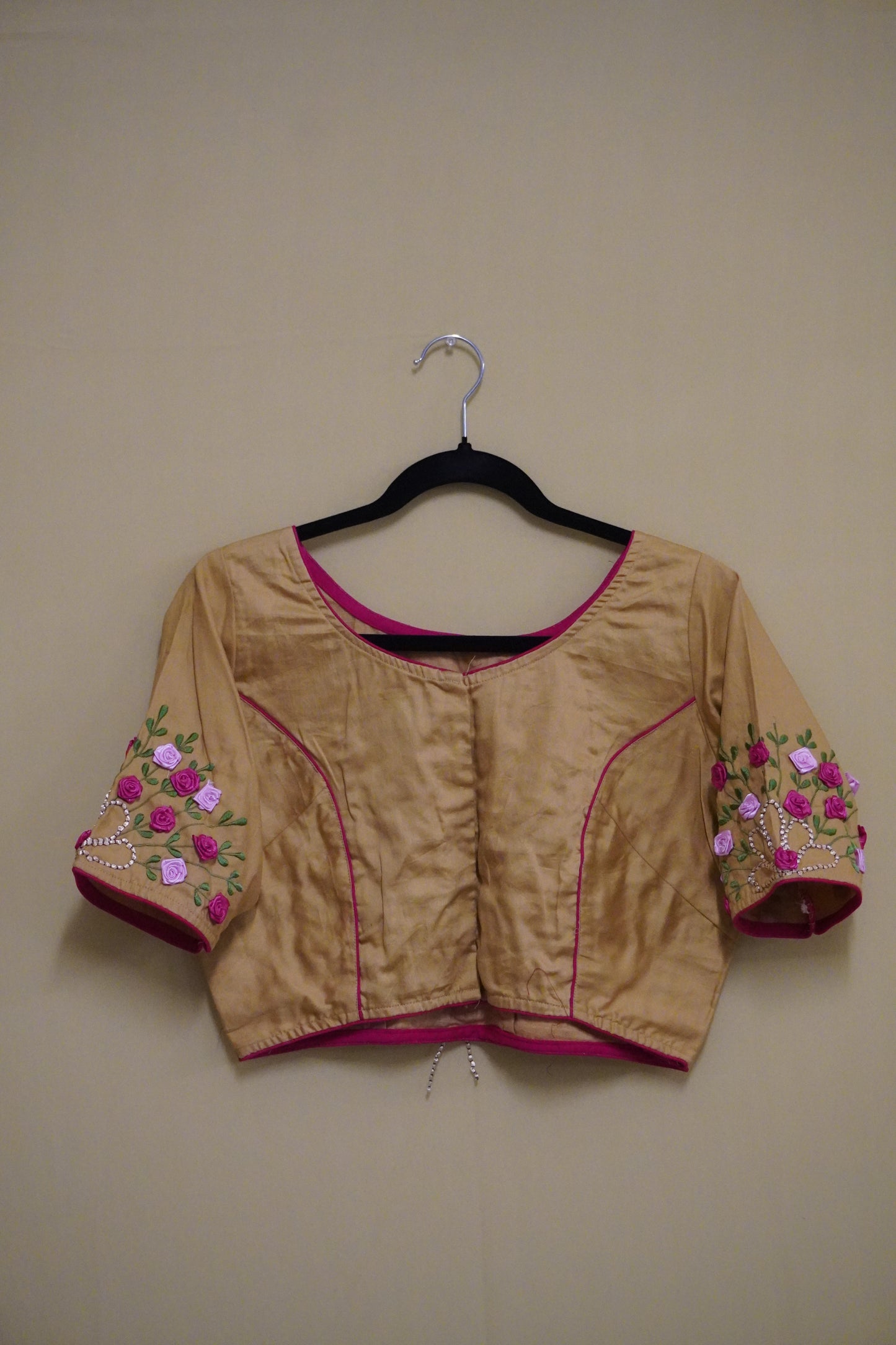 Delicate Pink Rosework Blouse